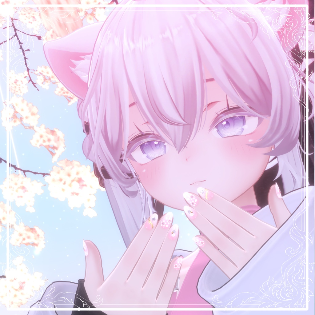 【VRChat想定】桜ネイル/SAKURA nail tips「MDollnail対応」#NeRosaVRC