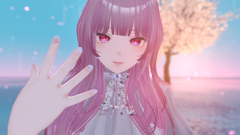 【VRChat想定】桜ネイル/SAKURA nail tips「MDollnail対応」#NeRosaVRC
