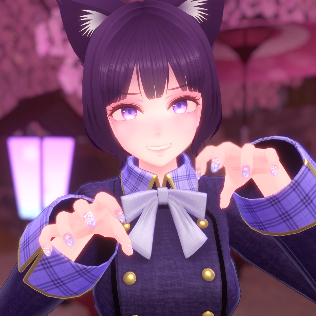 【VRChat想定】桜ネイル/SAKURA nail tips「MDollnail対応」#NeRosaVRC