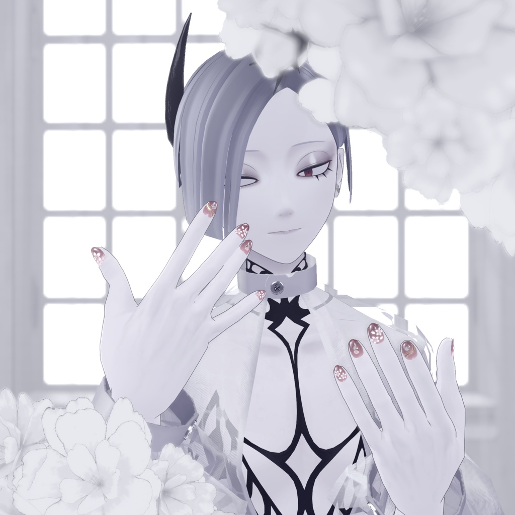 【VRChat想定】桜ネイル/SAKURA nail tips「MDollnail対応」#NeRosaVRC