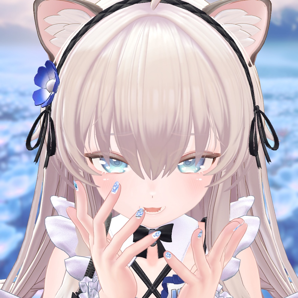 「VRC想定」ネモフィラネイル/Nemophila Nail Chips「MDollnail対応」#NeRosaVRC