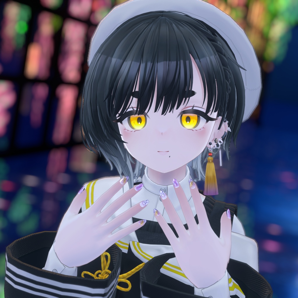 「複数アバター対応」藤の花ネイル/Wisteria Nail Chips「MDollnail対応」#NeRosaVRC