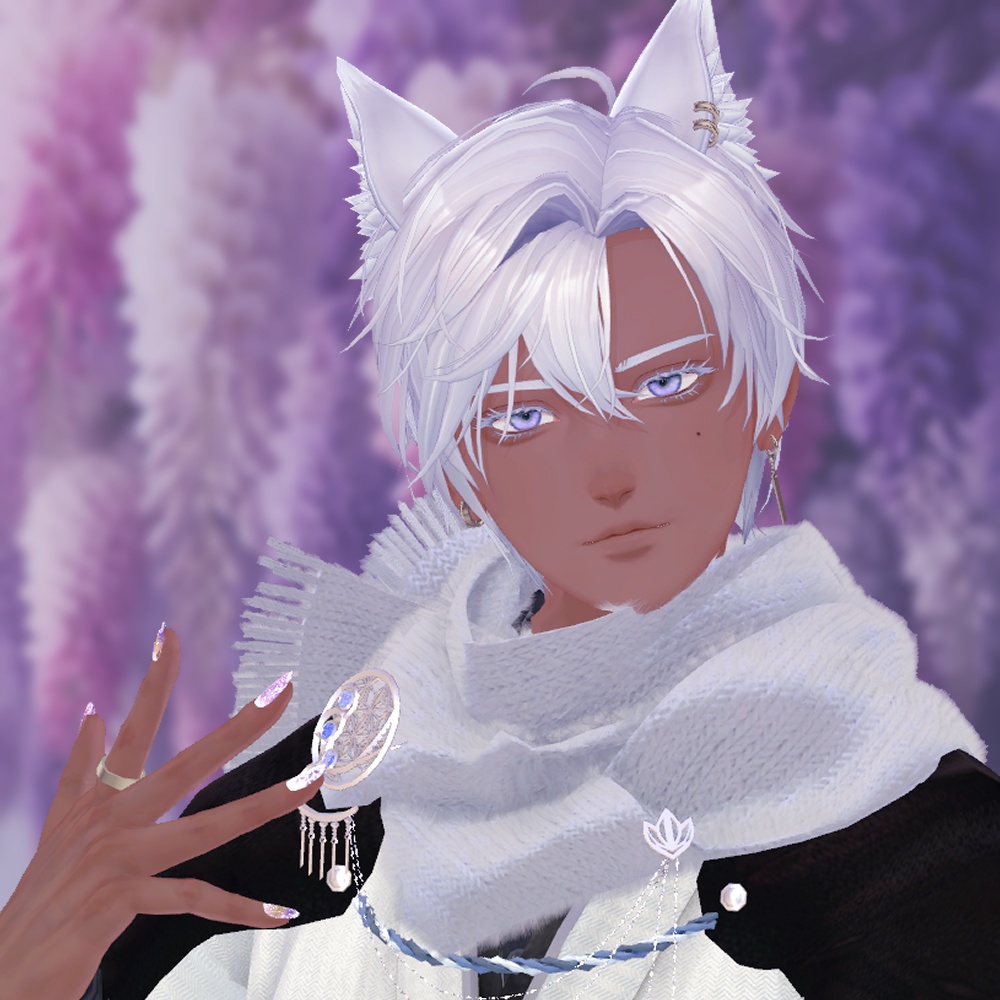 「複数アバター対応」藤の花ネイル/Wisteria Nail Chips「MDollnail対応」#NeRosaVRC