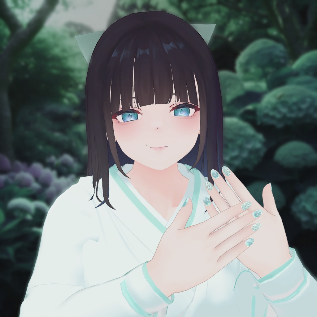 「複数アバター対応」紫陽花ネイル/Hydrangea Nail Chips「MDollnail対応」#NeRosaVRC