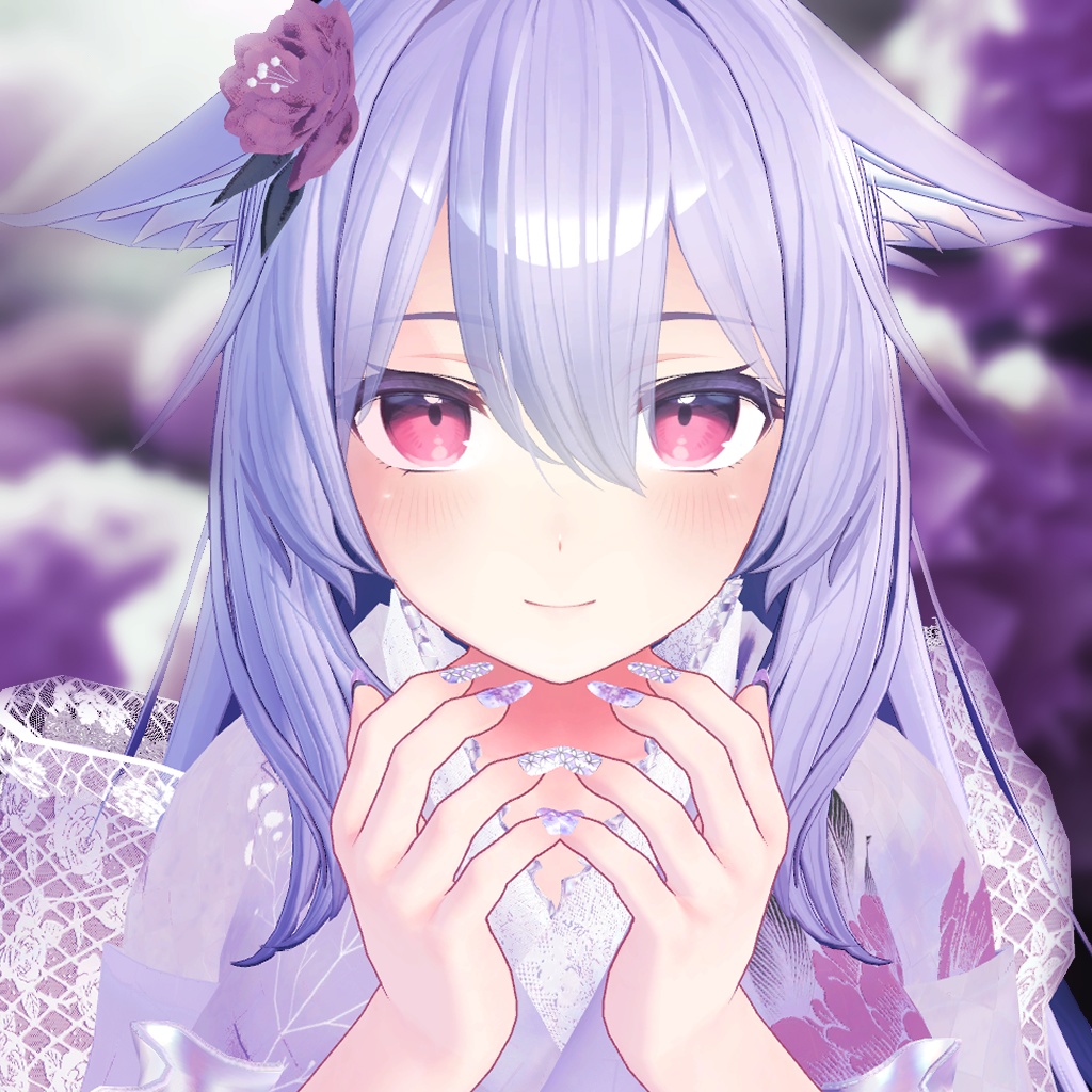 「複数アバター対応」紫陽花ネイル/Hydrangea Nail Chips「MDollnail対応」#NeRosaVRC