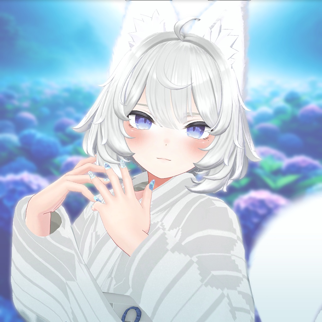 「複数アバター対応」紫陽花ネイル/Hydrangea Nail Chips「MDollnail対応」#NeRosaVRC