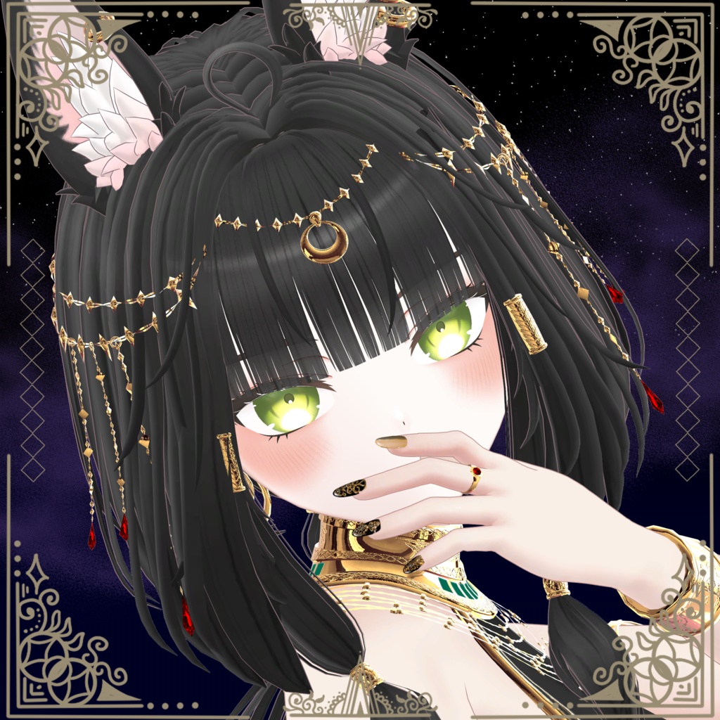 「ほぼ全アバター対応」Arabesque Nail Chips「MDollnail対応」#NeRosaVRC