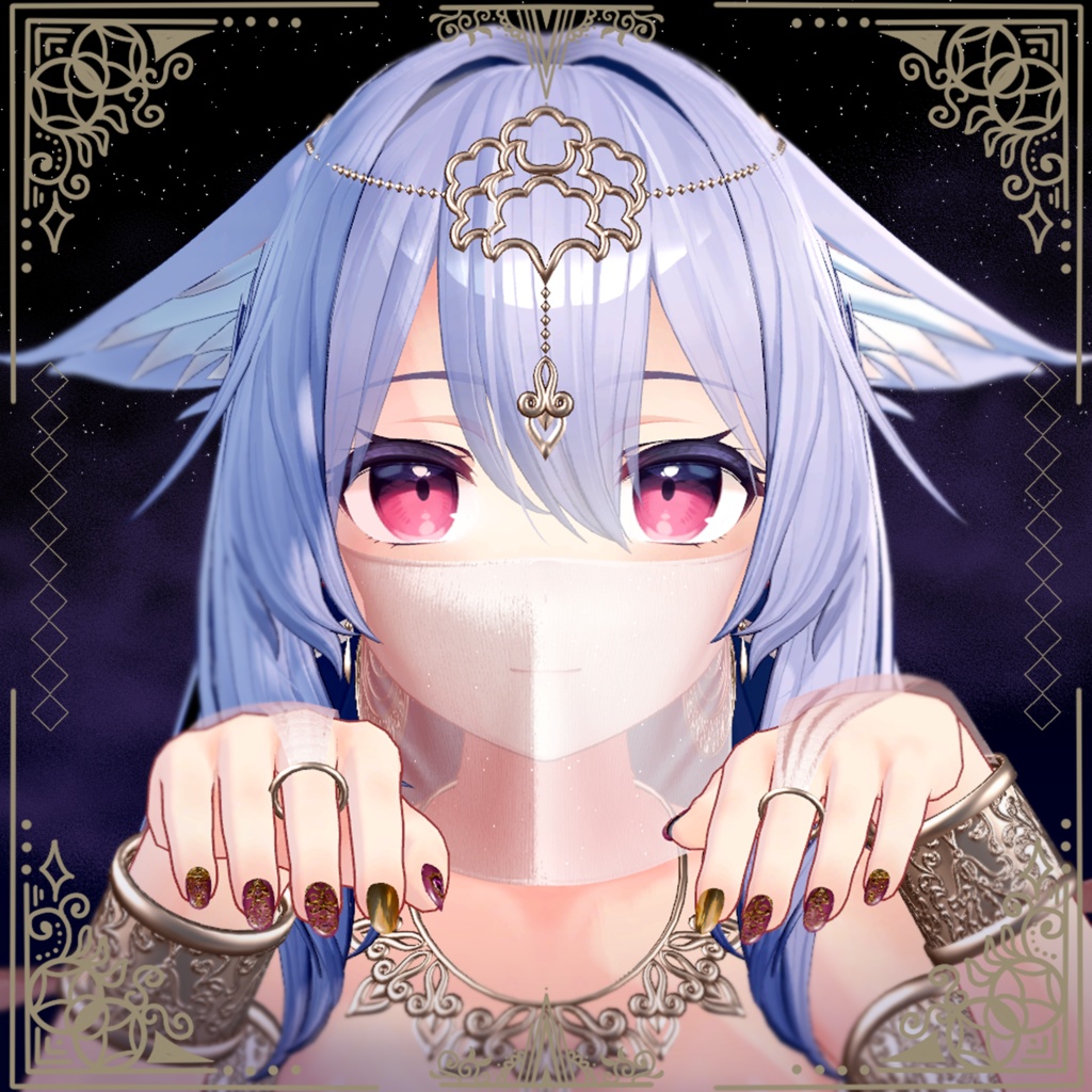 「ほぼ全アバター対応」Arabesque Nail Chips「MDollnail対応」#NeRosaVRC