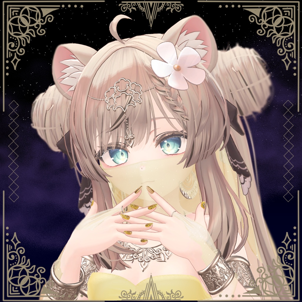 「ほぼ全アバター対応」Arabesque Nail Chips「MDollnail対応」#NeRosaVRC