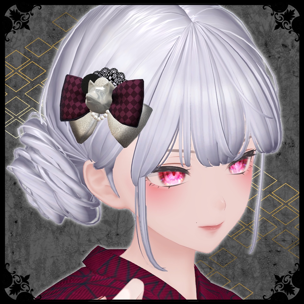 【VRChat想定】現代浪漫装身具(髪飾り・帯飾り)#NeRosaVRC