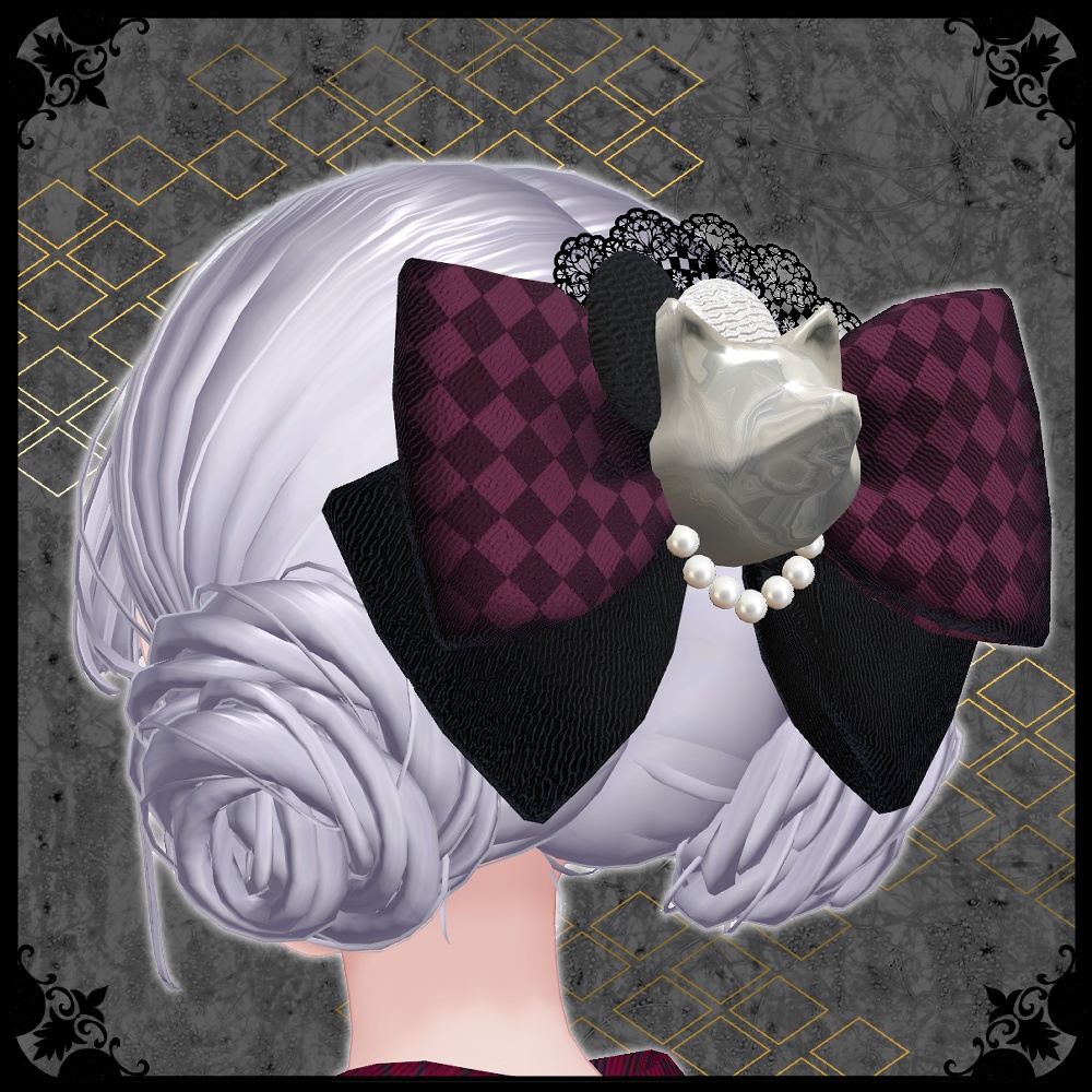 【VRChat想定】現代浪漫装身具(髪飾り・帯飾り)#NeRosaVRC