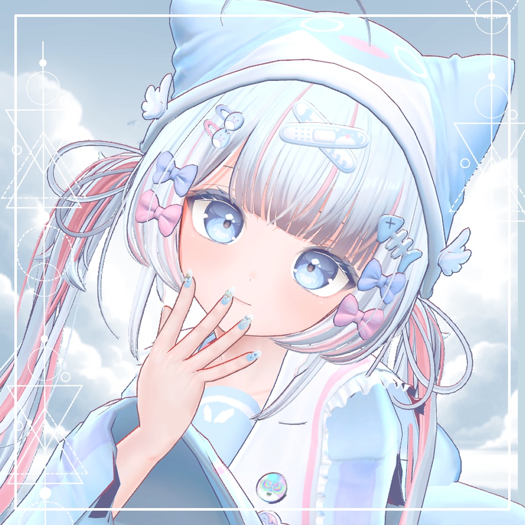 「複数アバター対応」えんじぇるねいる Angel nail tip「MDollnail対応」#NeRosaVRC