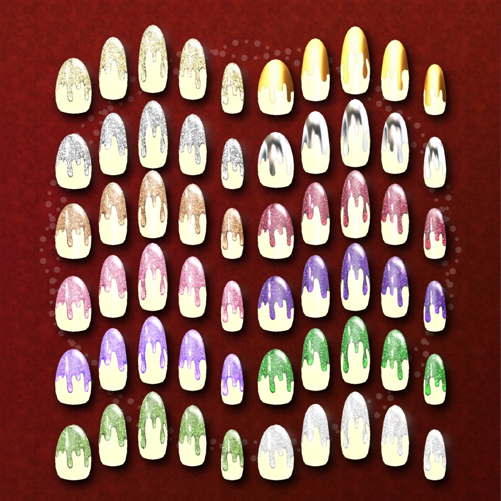 「複数アバター対応」 SweetyMelty nail tip「MDollnail対応」#NeRosaVRC