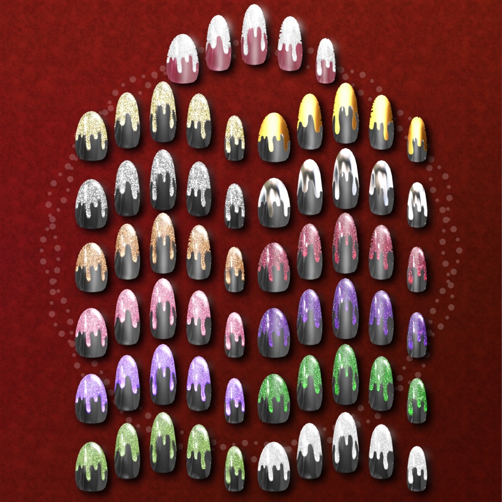 「複数アバター対応」 SweetyMelty nail tip「MDollnail対応」#NeRosaVRC