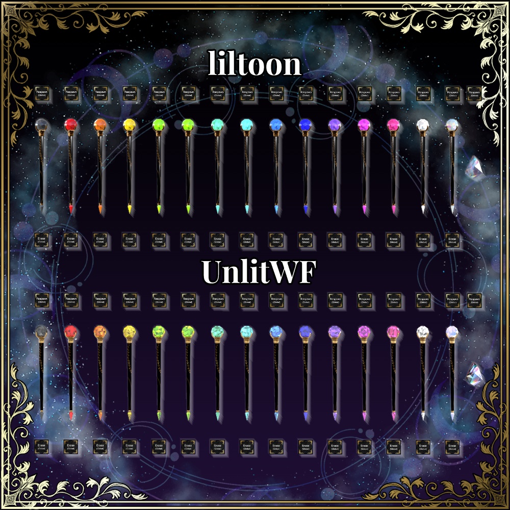 【QvPen差し替えモデル】魔法珠水晶筆MagicalBallCrystalPen #NeRosaVRC