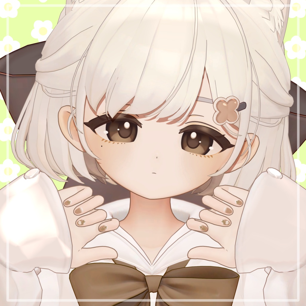 【しらつめ対応】しろつめくさネイル #NeRosaVRC