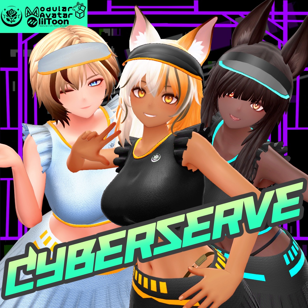 【ネフェリサ・シャーレン・千理対応】CyberServe｜VRC想定 #NeRosaVRC