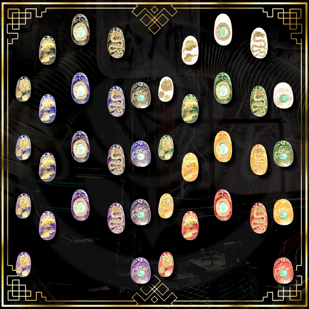 【ましろ専用】中華ネイル煌龍牡丹 #NeRosaVRC