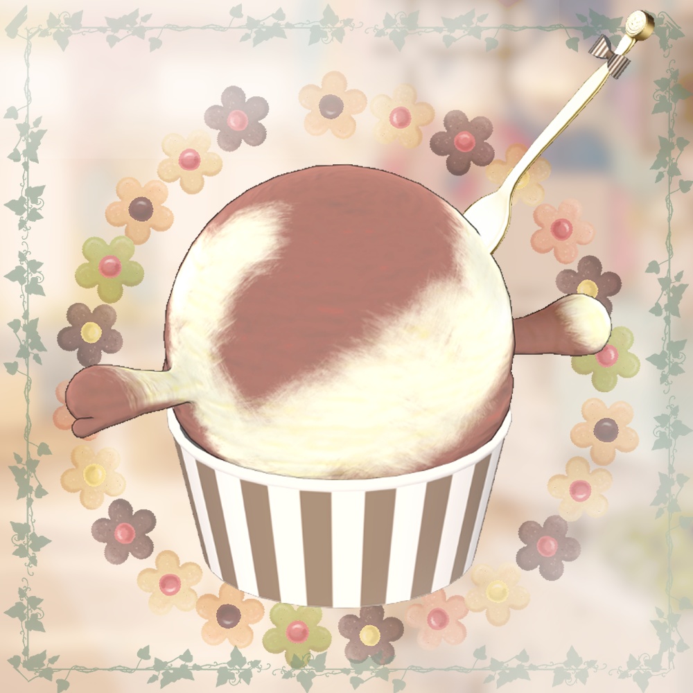 【無料】「もちアイスくん」対応カップとスプーン #NeRosaVRC