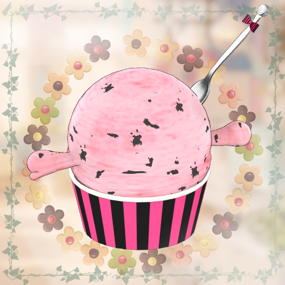 【無料】「もちアイスくん」対応カップとスプーン #NeRosaVRC