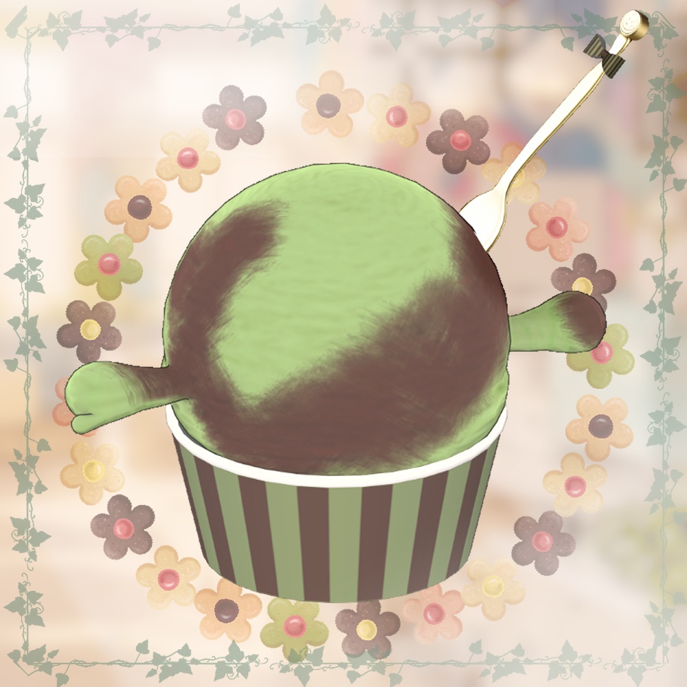 【無料】「もちアイスくん」対応カップとスプーン #NeRosaVRC