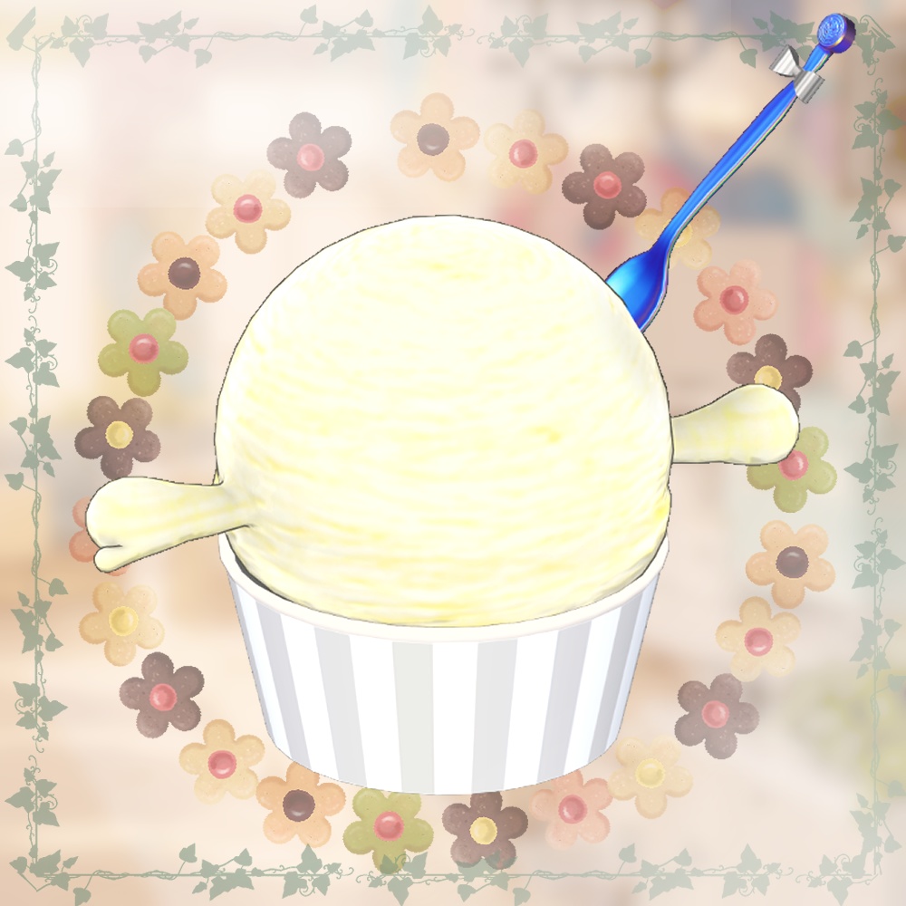 【無料】「もちアイスくん」対応カップとスプーン #NeRosaVRC