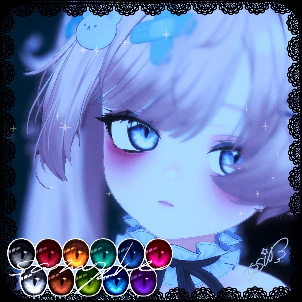 【無料】Vampire eye -eye, eyelash, facetexture-【ミルフィ-MILFY-】