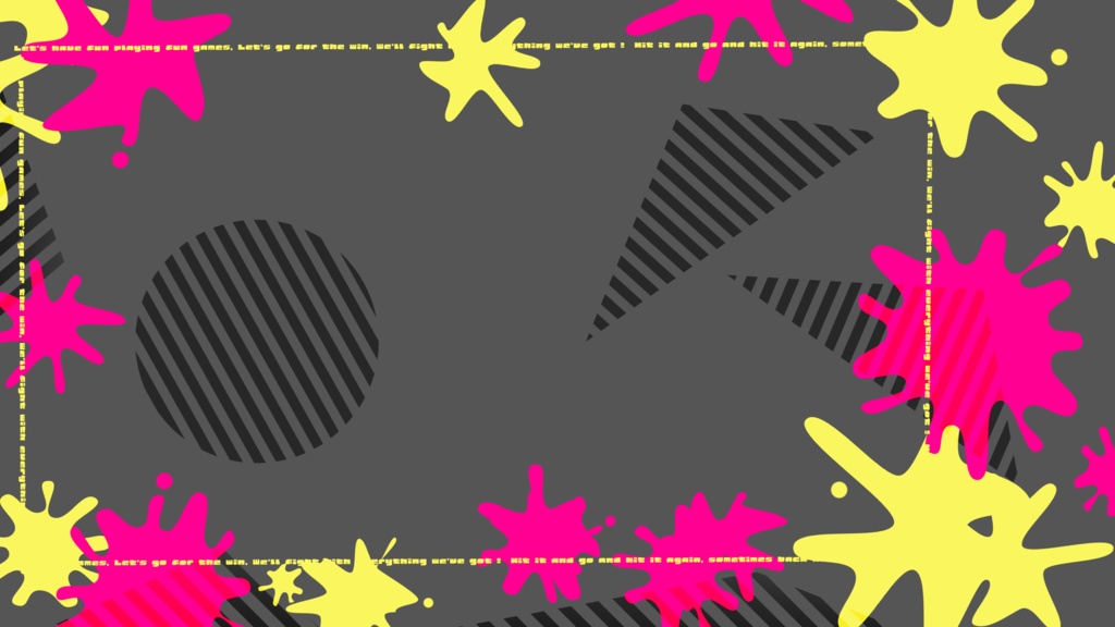 【フリー素材】Splatoon用配信画面