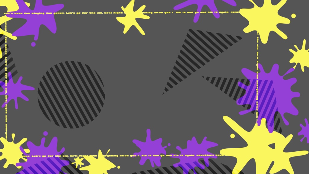 【フリー素材】Splatoon用配信画面