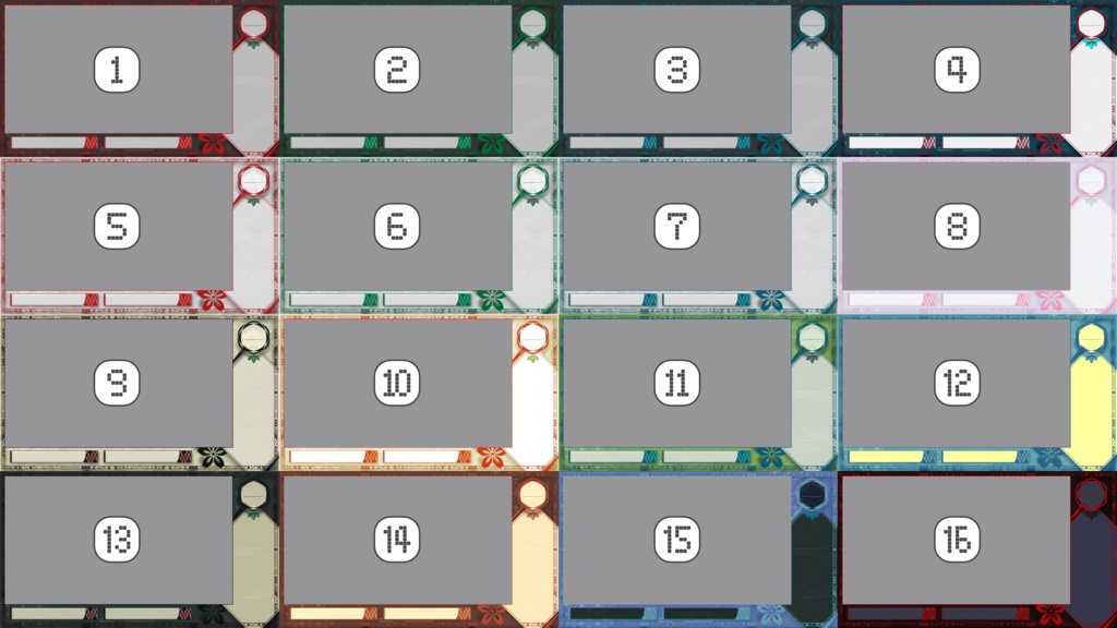 和風でシックな配信画面【雑談配信画面】【ゲーム配信画面】+背景付き