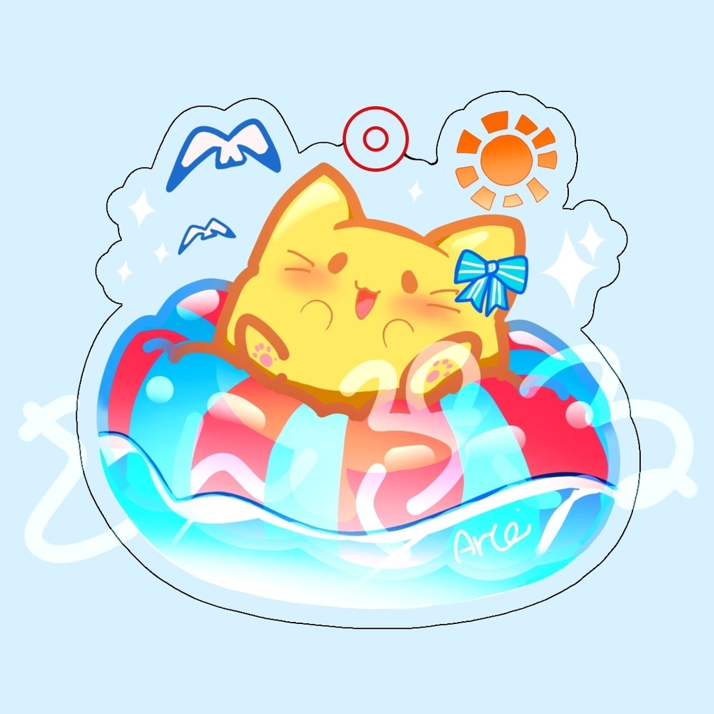 夏にゃんぷっぷーちゃんアクキー