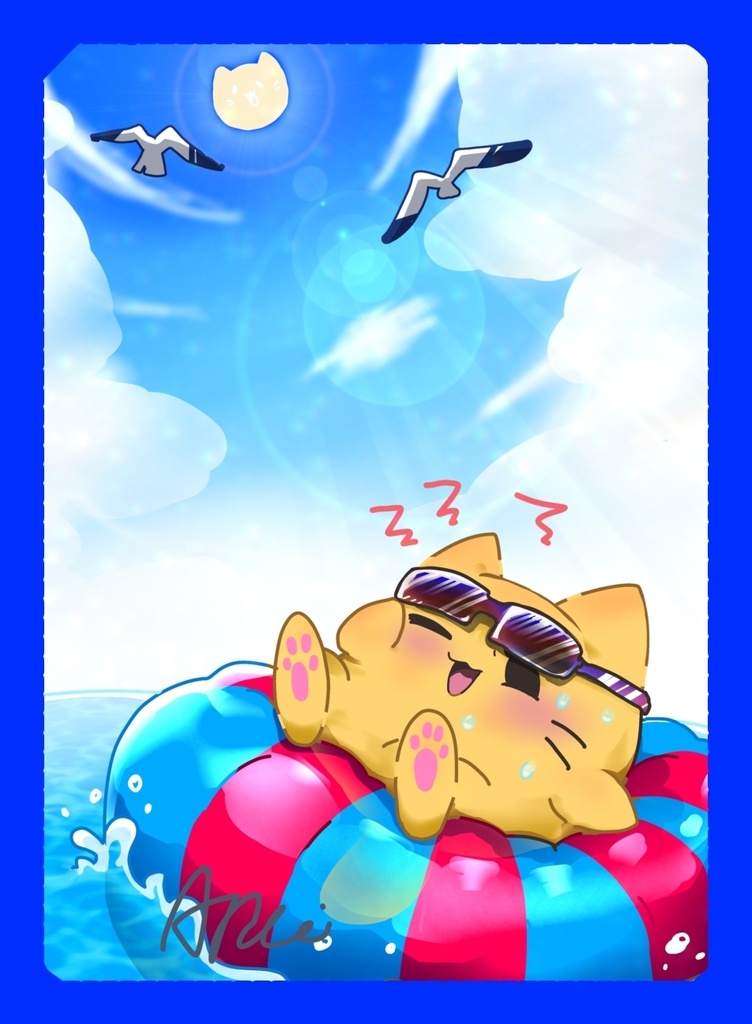 にゃぷトレカ 夏にゃんぷっぷーイラストカード