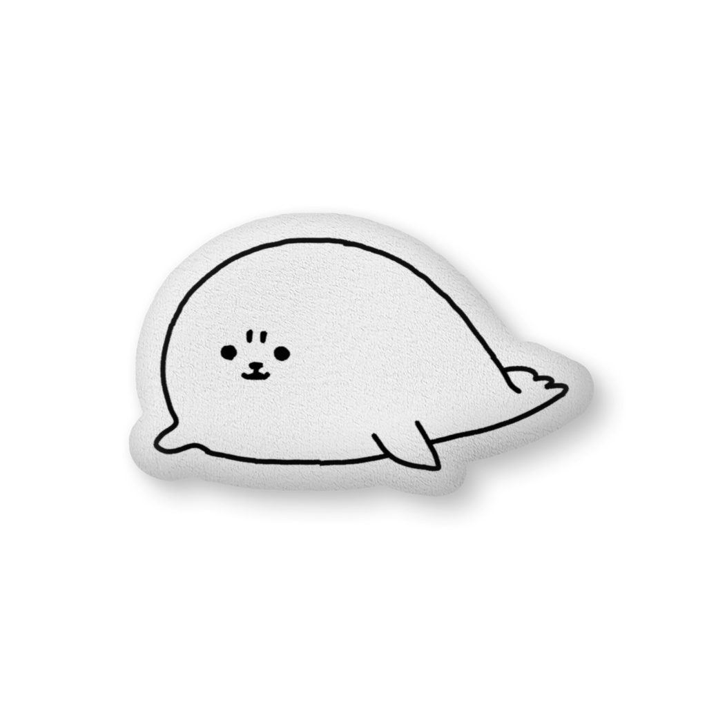 【ふかふかクッション】アザラシのもずく
