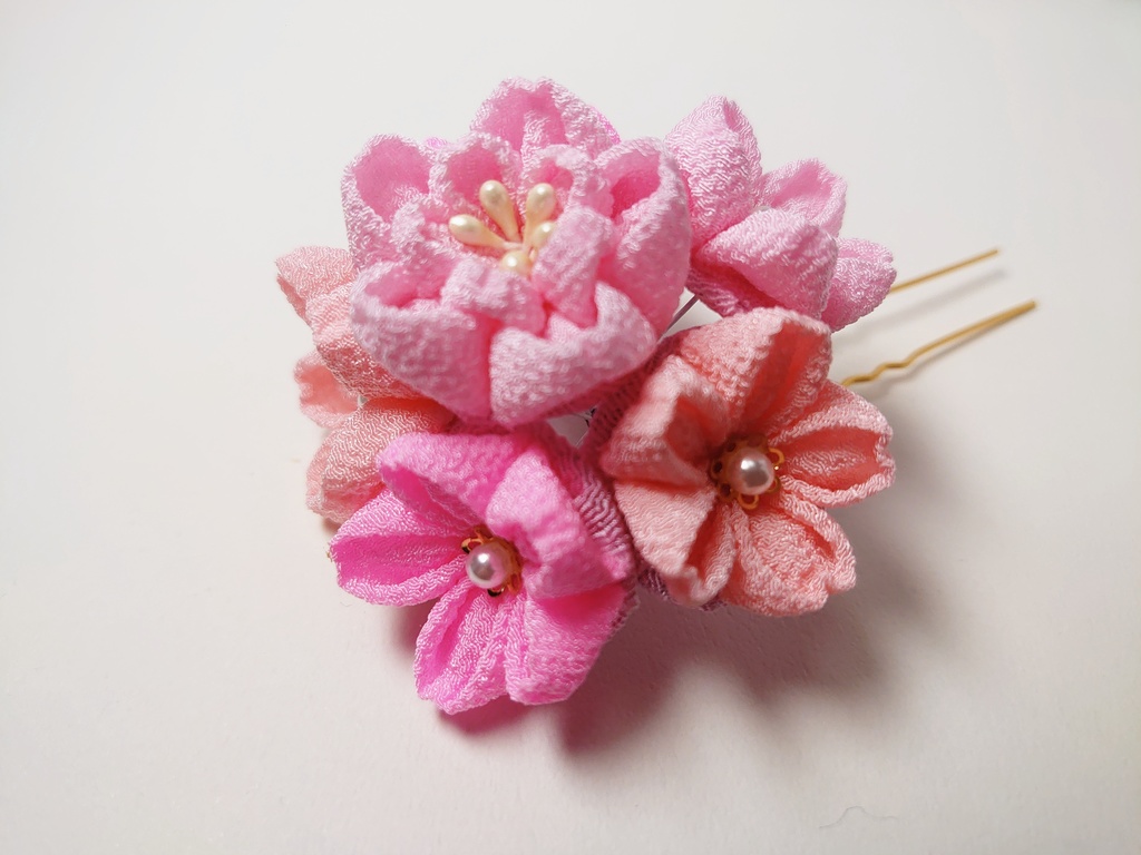 桜の簪と下がりのセット