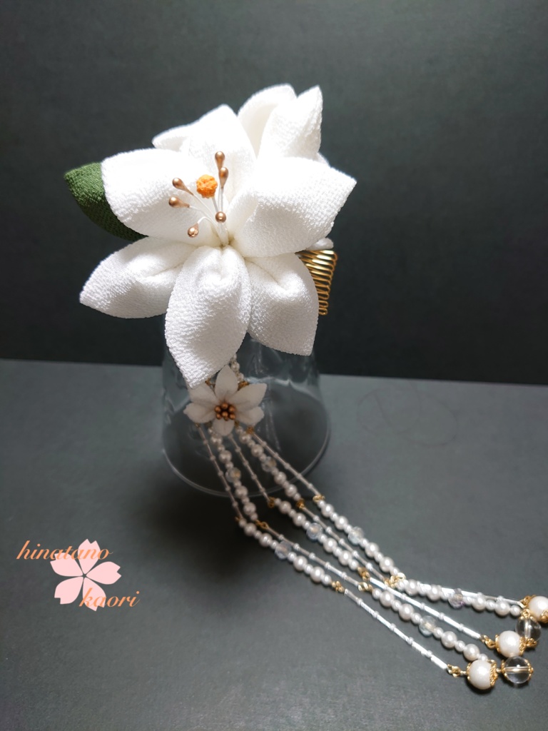 つまみ細工 百合の髪飾り豪華16点セット