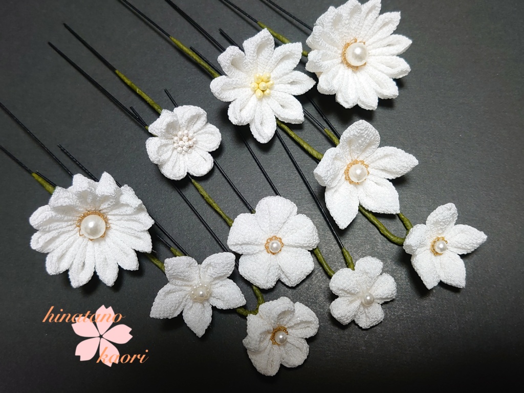 つまみ細工 百合の髪飾り豪華16点セット
