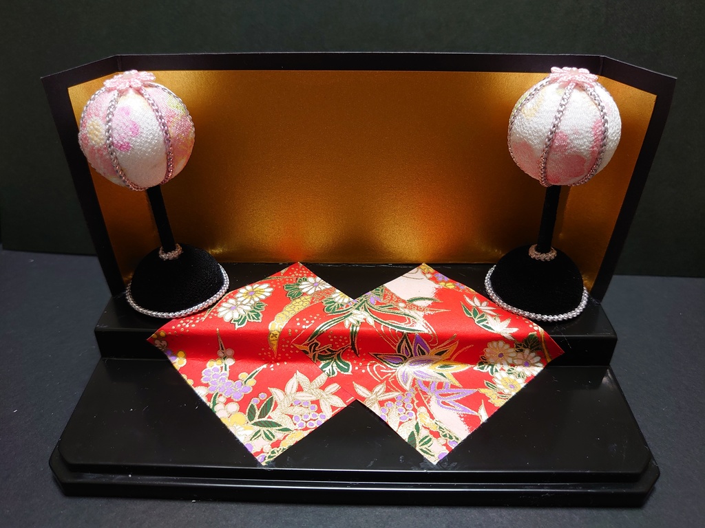 つまみ細工のおひなさま飾り〖B〗