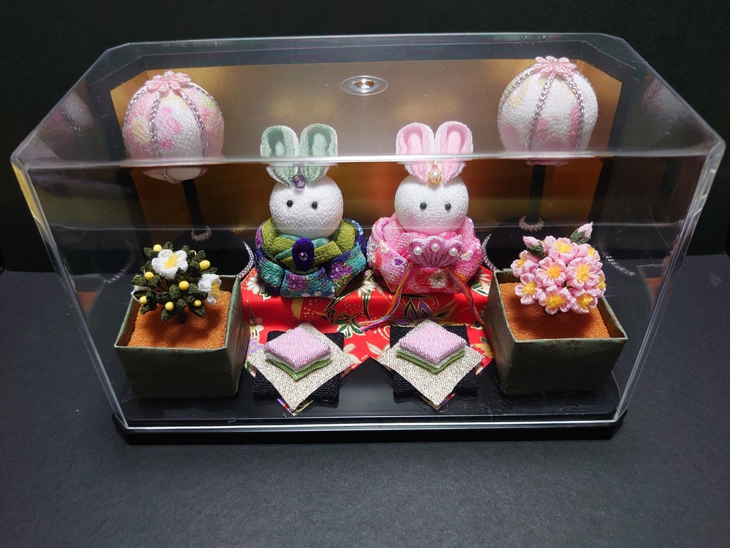 つまみ細工のおひなさま飾り〖B〗
