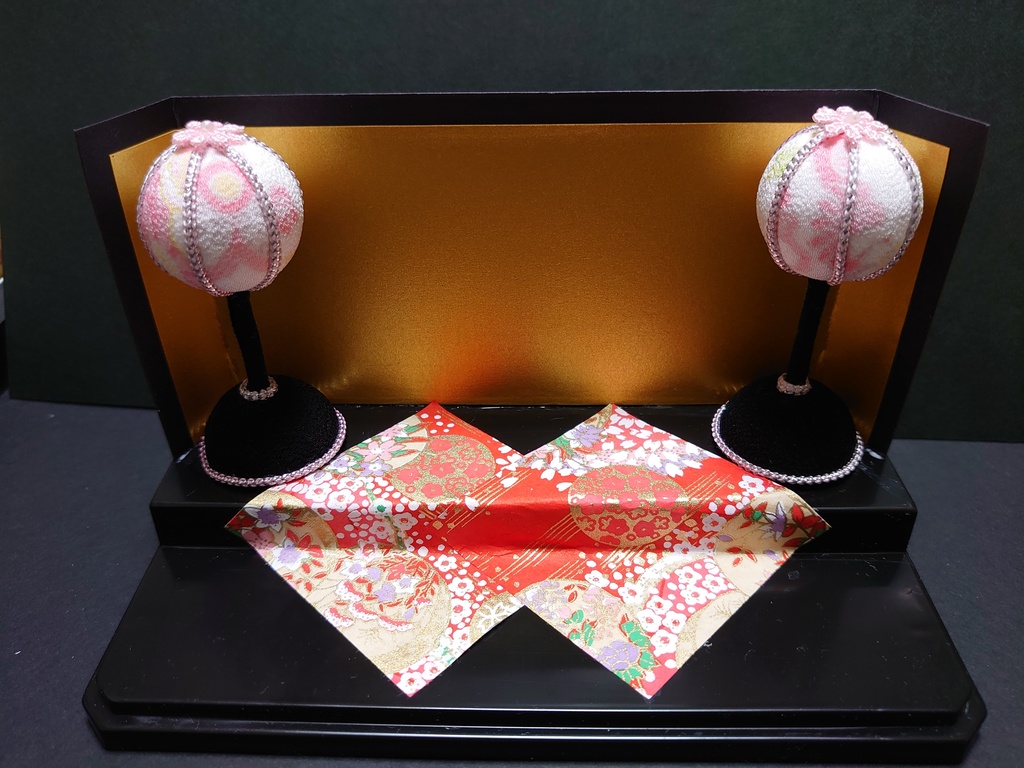 つまみ細工のおひなさま飾り〖A〗