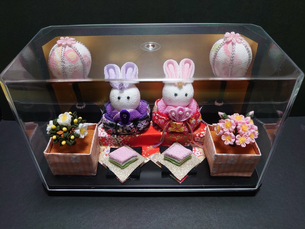 つまみ細工のおひなさま飾り〖A〗