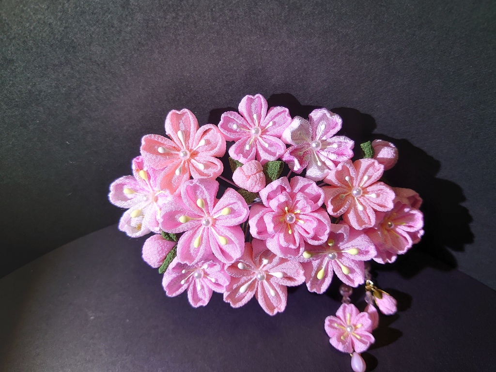 つまみ細工 桜のコーム