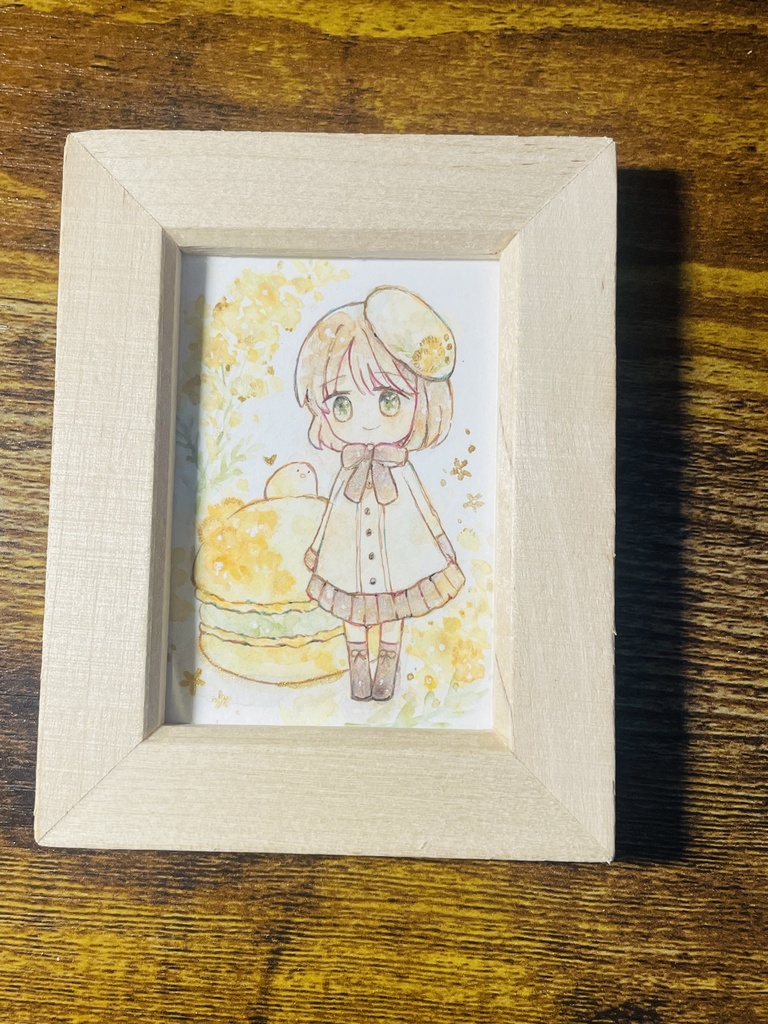 【ミニ額】ミモザのマカロン