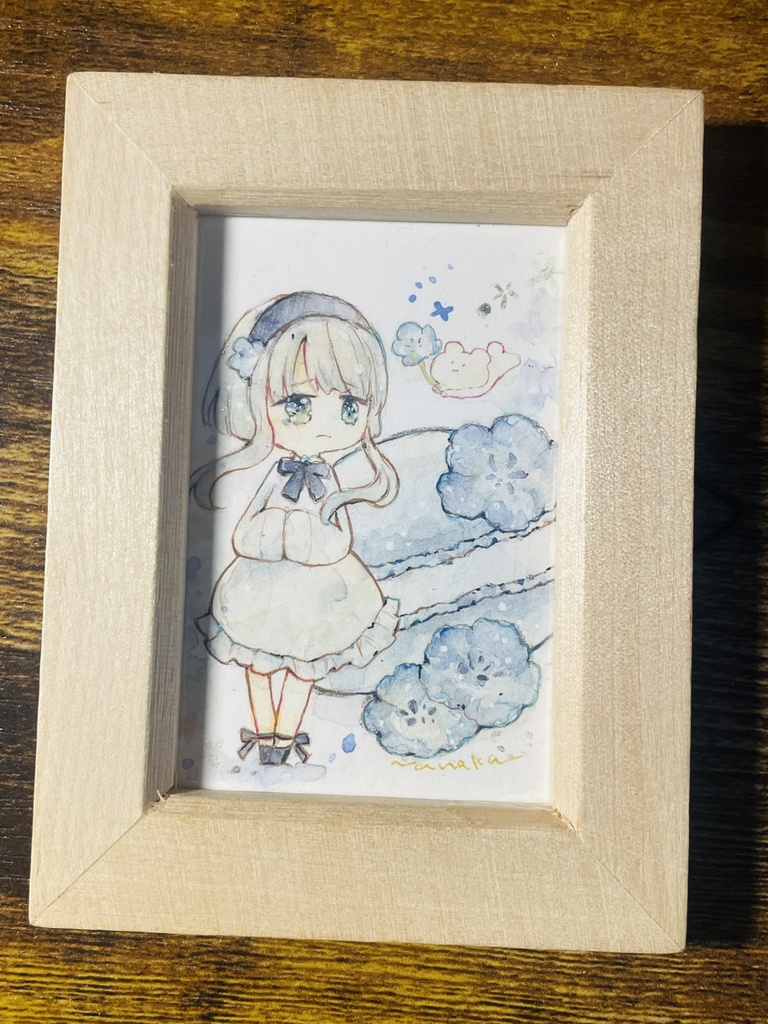 【ミニ額】ネモフィラのマカロン