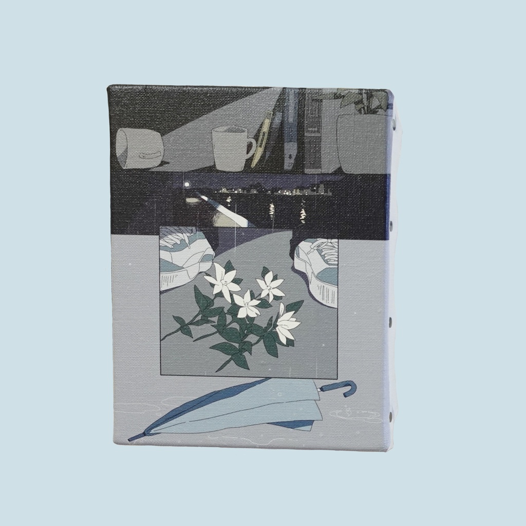 ABEChan  キャンバスプリント　オリジナル作品 ミニキャンバスプリント]クチナシの花 - draw. - BOOTH