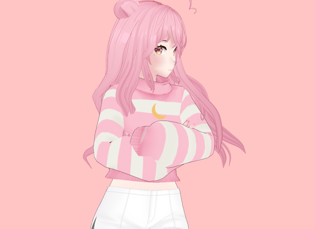Cute pink moon sweater for VROID