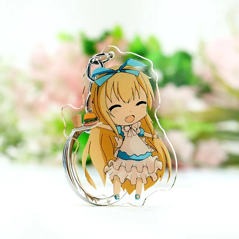 アクリルキーホルダーとアクリルスタンド。厚さは 3 ミリ、サイズは 10 センチ以内、種類は 5 種類以内、各種類に 3 つのサンプルを提供し、合計で 15 個以内。サンプル制作サービスをお願いします。