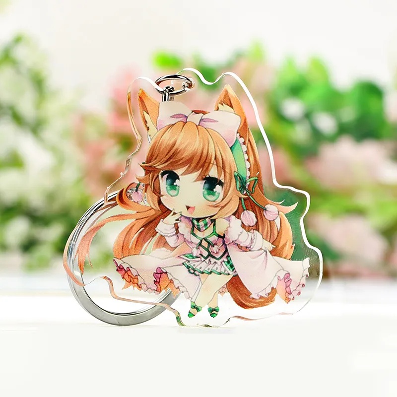 アクリルキーホルダーとアクリルスタンド。厚さは 3 ミリ、サイズは 10 センチ以内、種類は 5 種類以内、各種類に 3 つのサンプルを提供し、合計で 15 個以内。サンプル制作サービスをお願いします。