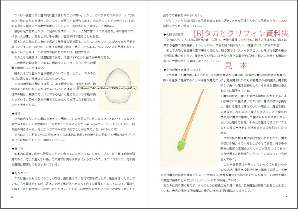 The Art of Taka and Griffin / タカとグリフィン設定資料集