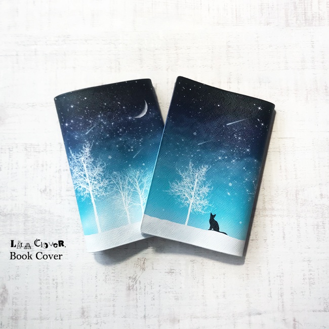 冬の星空・猫 ブックカバー