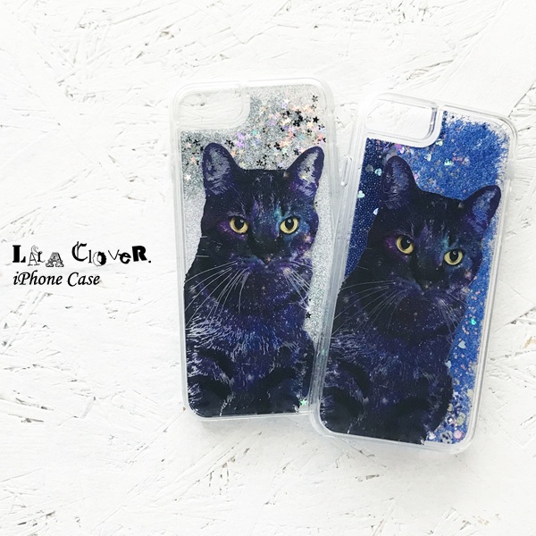 GALAXY CAT iPhoneグリッターケース